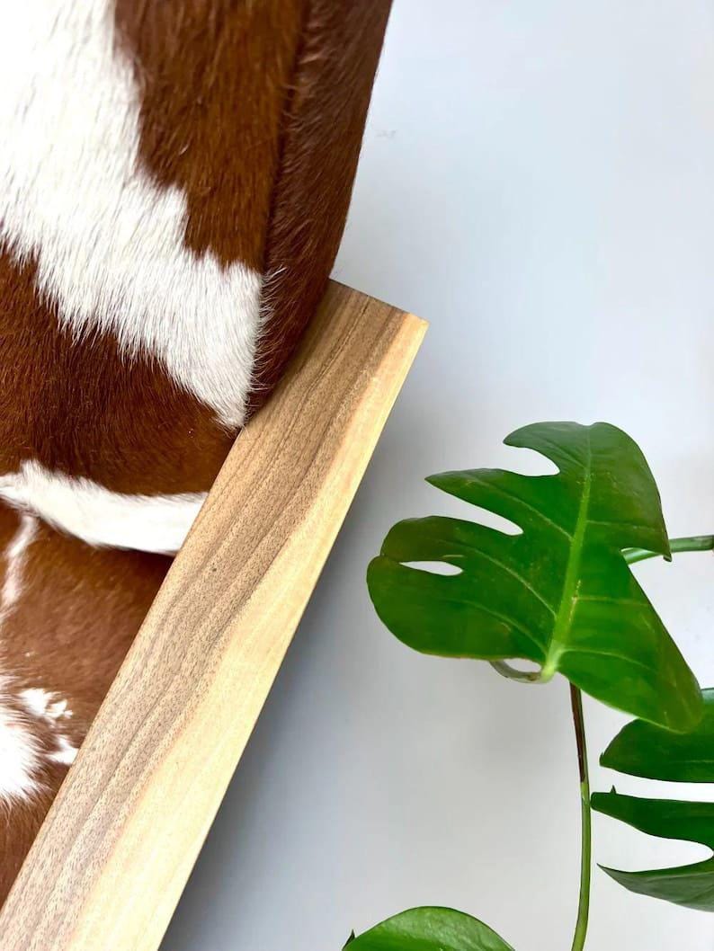 Set of 2 Mid-Century Scandinavian Leather Armchairs – Walnut Frame Lounge Chairs in Signature Brown and White | Custom Upholstery Available